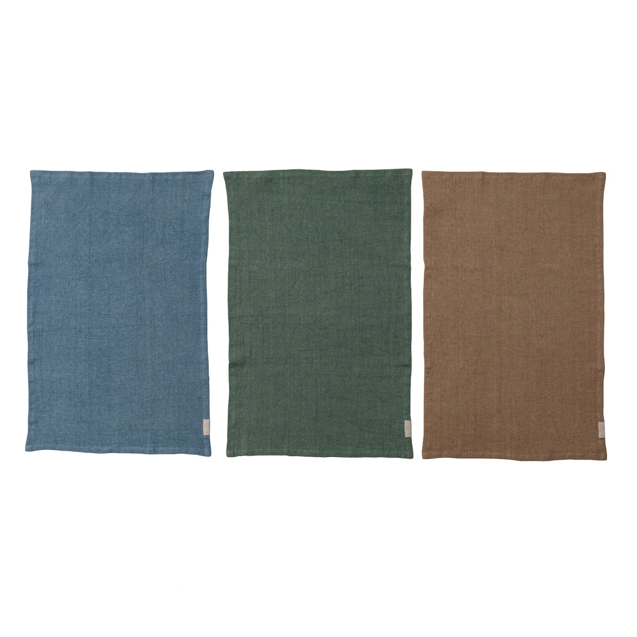 Hello Honey® Stonewashed Linen Blend Tea Towel with Twill Tape Corner Set
